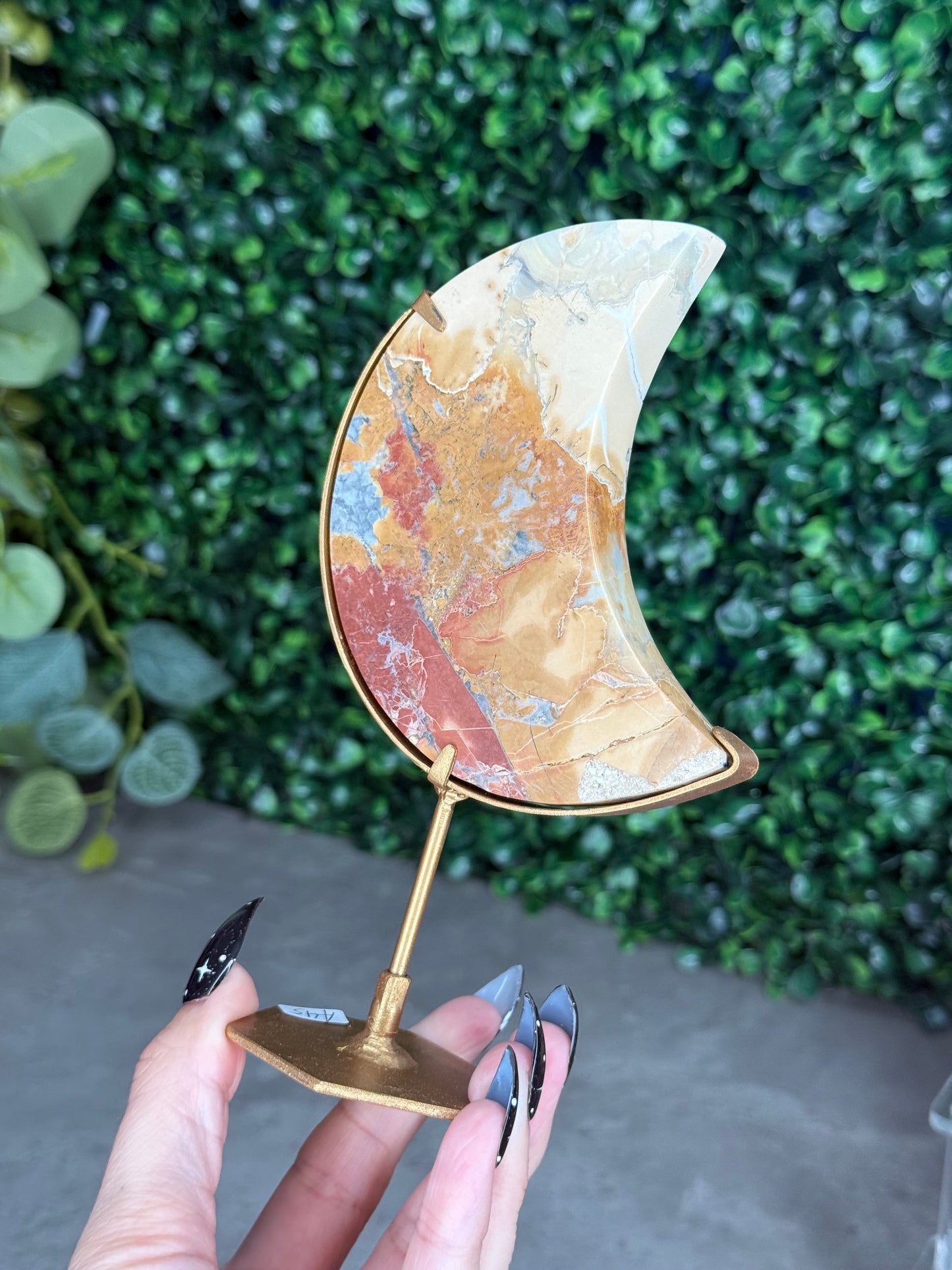 Brecciated Jasper Moon Crystal Carving - Indonesia