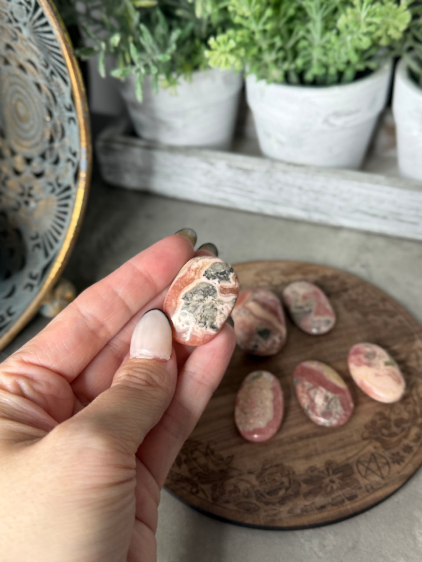 Rhodochrosite Hearts and Palms