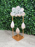 Flower Agate Cloud with Rain Crystal Carving