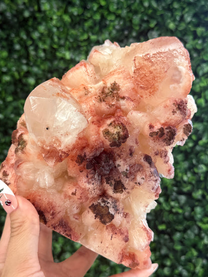 Stilbite with Hematite Dusting and Calcite - India - 1.5kg