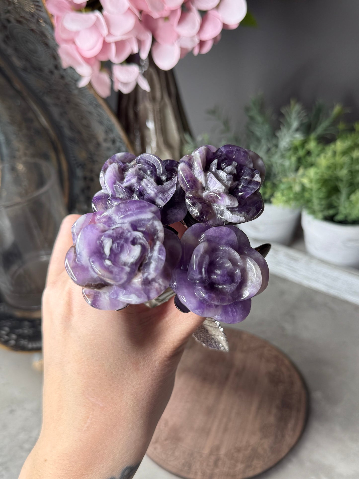 Dream Amethyst Silver Rose