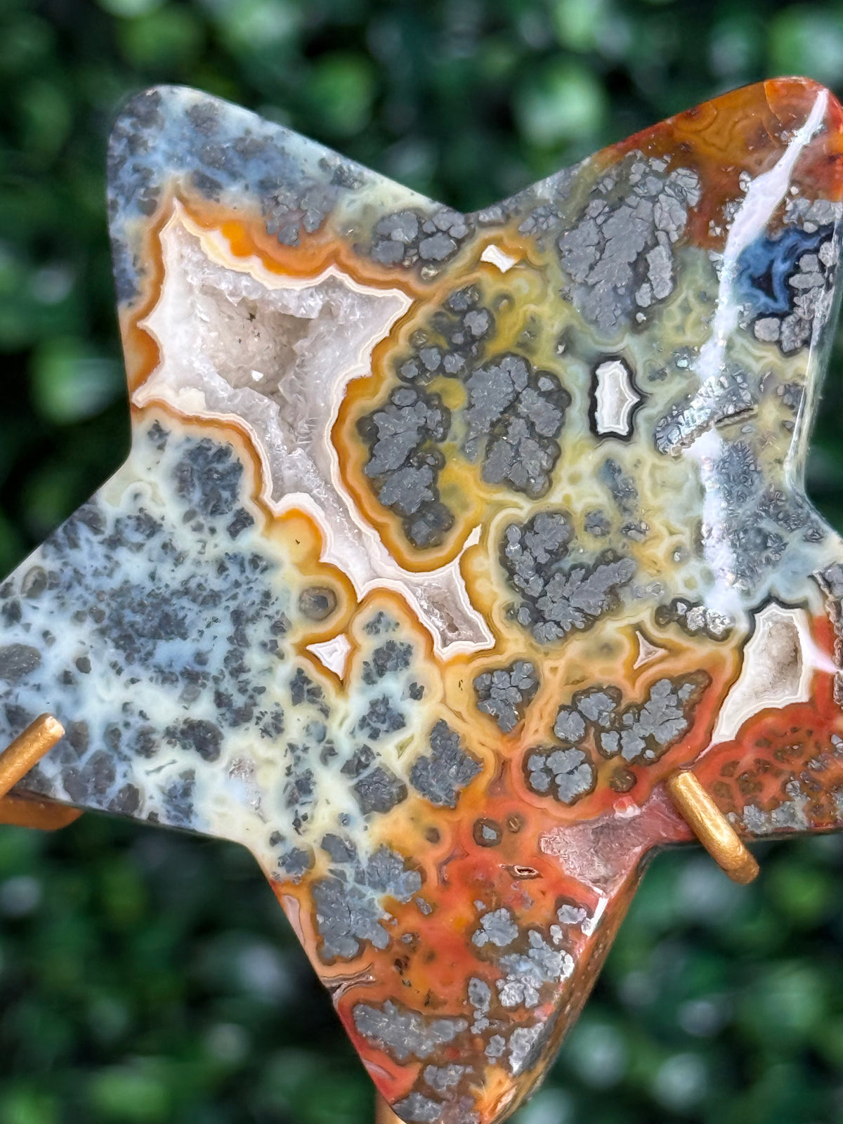 Colourful Marcasite Star Crystal Carving - Indonesia