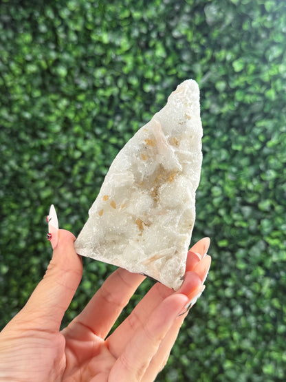 Golden Calcite with Stilbite on Heulandite - 221g
