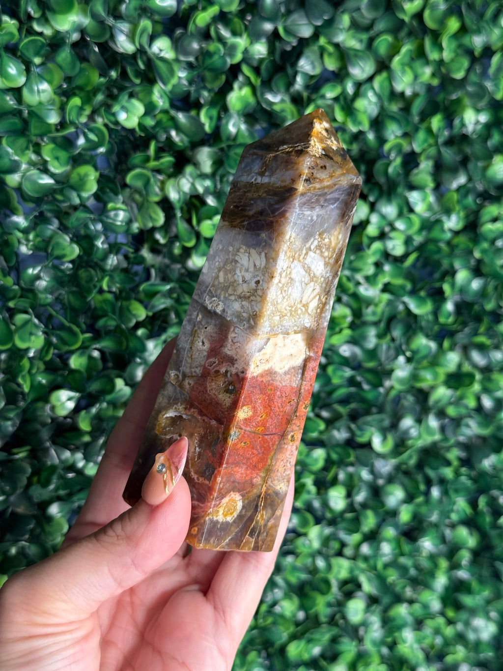 Pink & Purple Chalcedony Tower from Indonesia - A