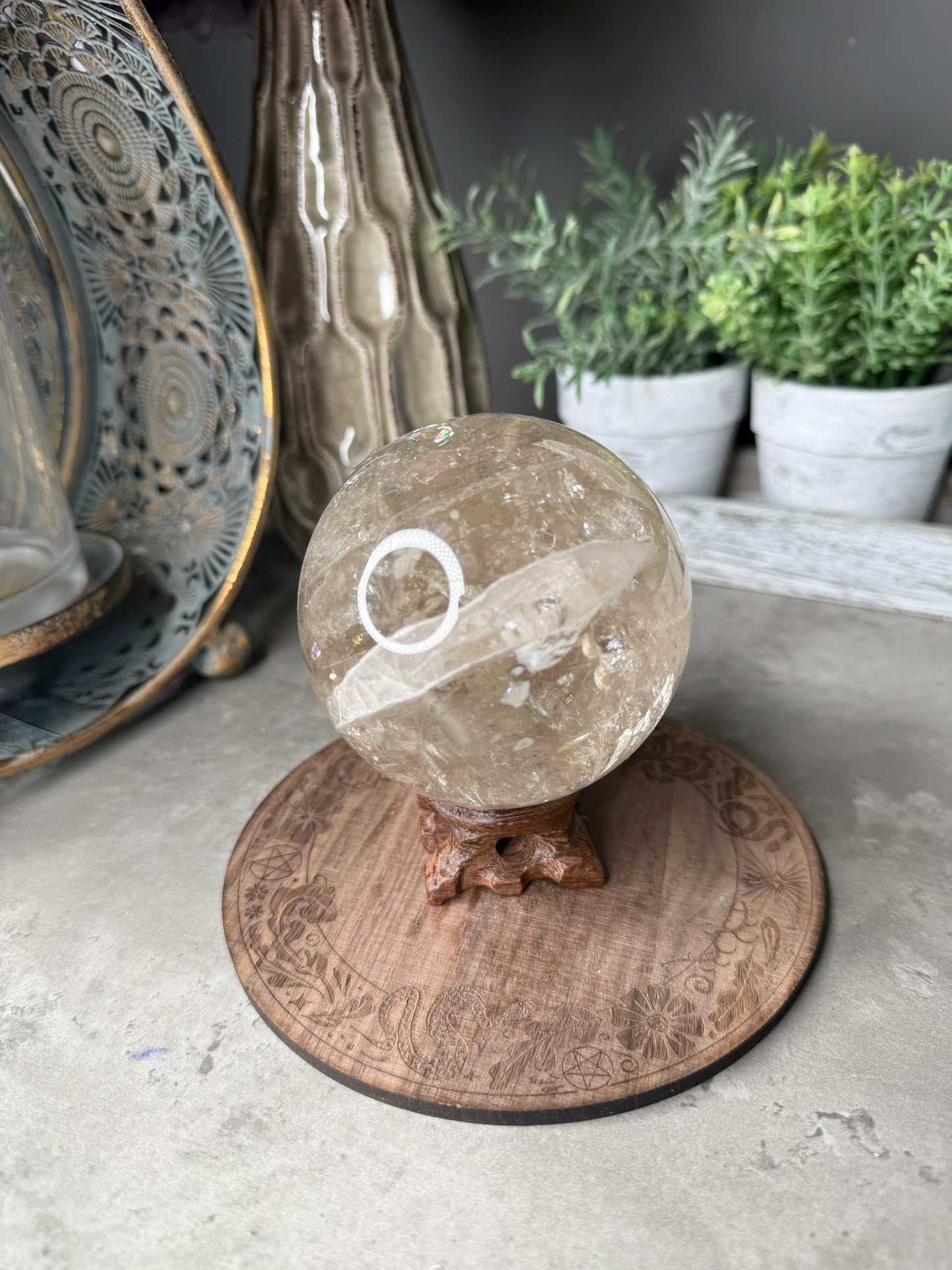 Large Smokey Quartz Sphere