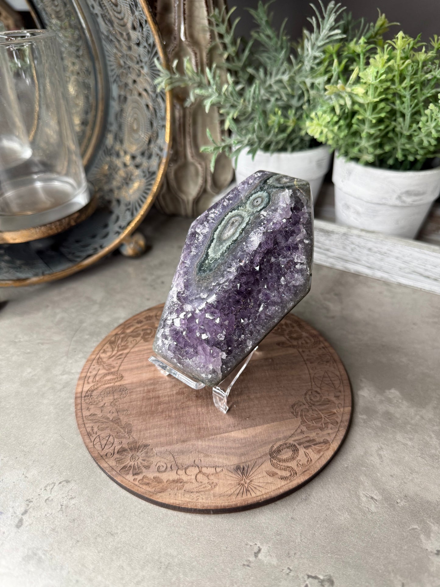 Druzy Coffin Amethyst