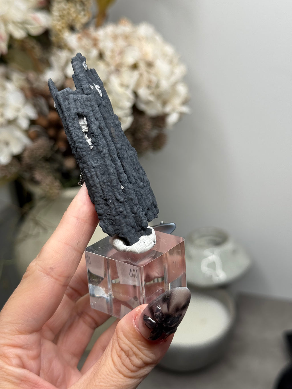 Goethite Stalactites with Calcite from Aouz, Er Rachidia Province, Morocco - L