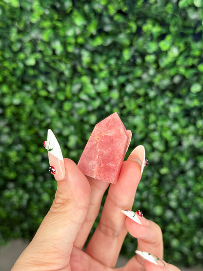 Rhodochrosite mini tower Crystal carvings