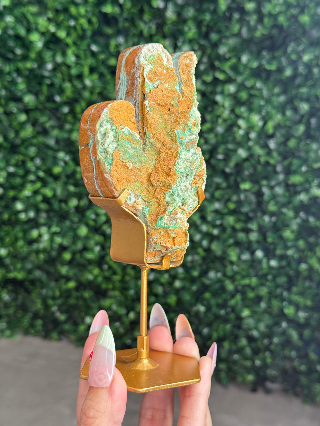 Smithsonite Cactus Crystal Carving - Indonesia - C