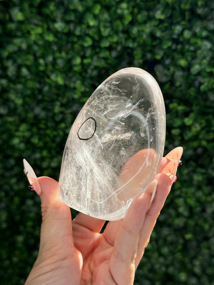 Rare Polished Enhydro Clear Quartz Freeform - Imperfect