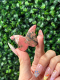 Rhodonite Mini Butterfly Crystal Carvings - Pakistan