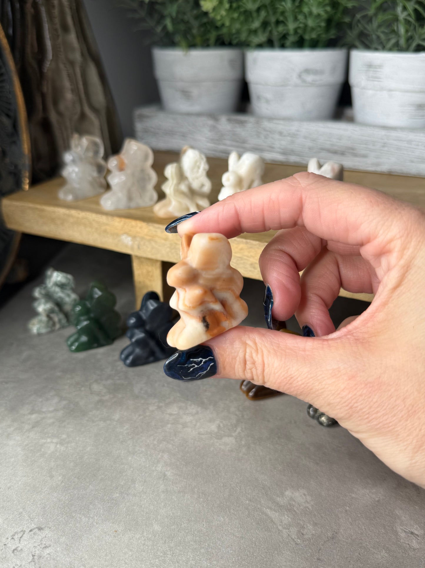 Sitting Fairy Mini Crystal Carving