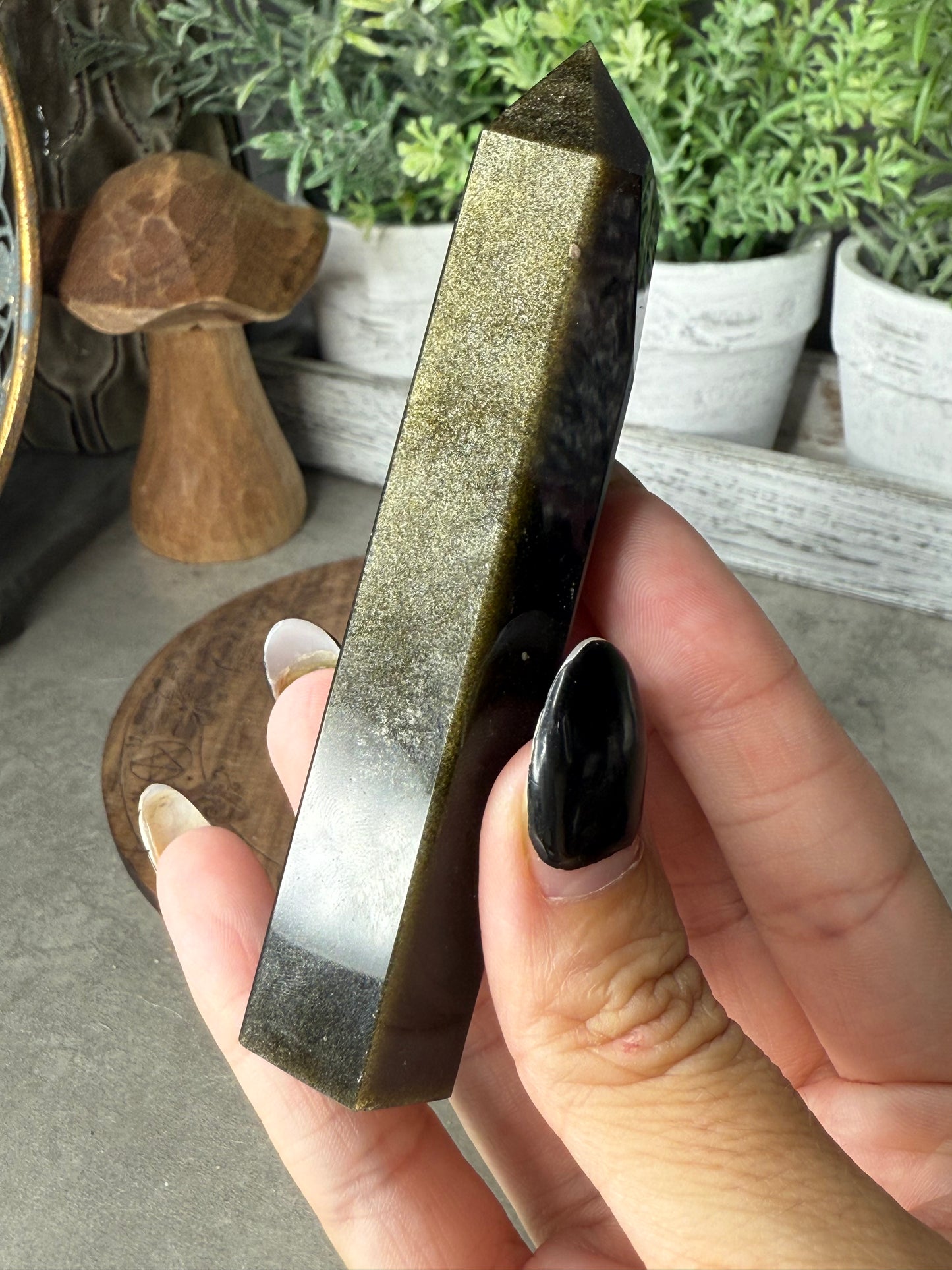 Gold Sheen Obsidian Crystal Towers