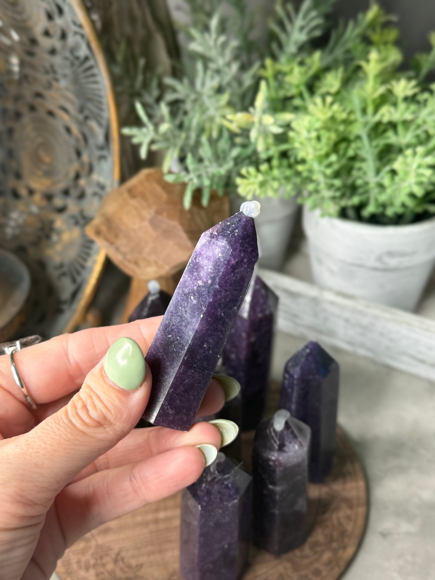 Lepidolite Crystal Towers