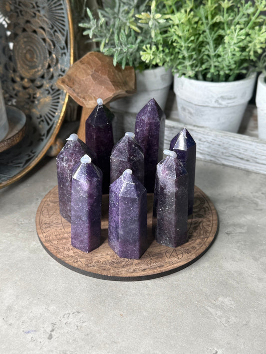 Lepidolite Crystal Towers