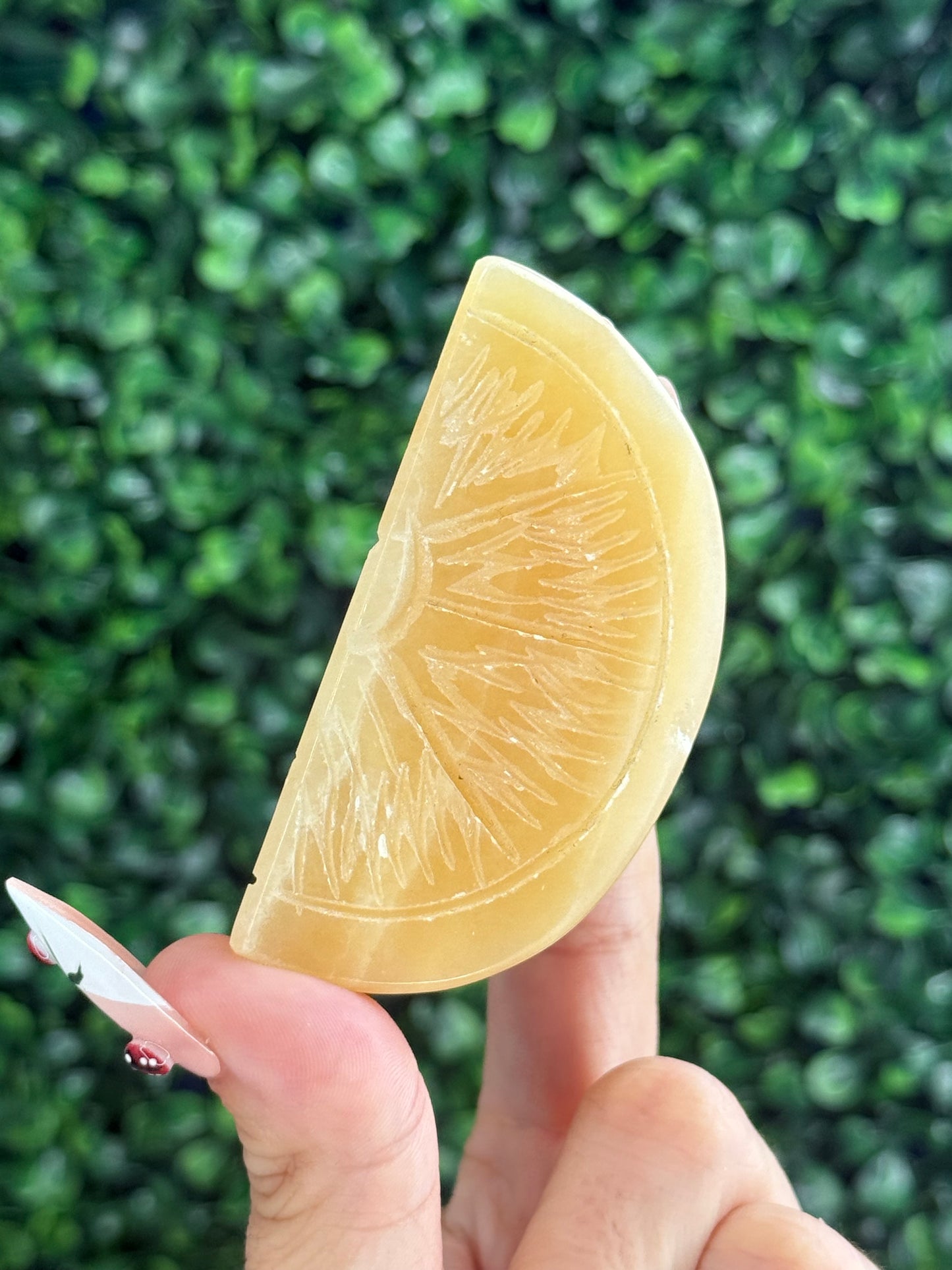 Orange Calcite Orange Slice from Pakistan