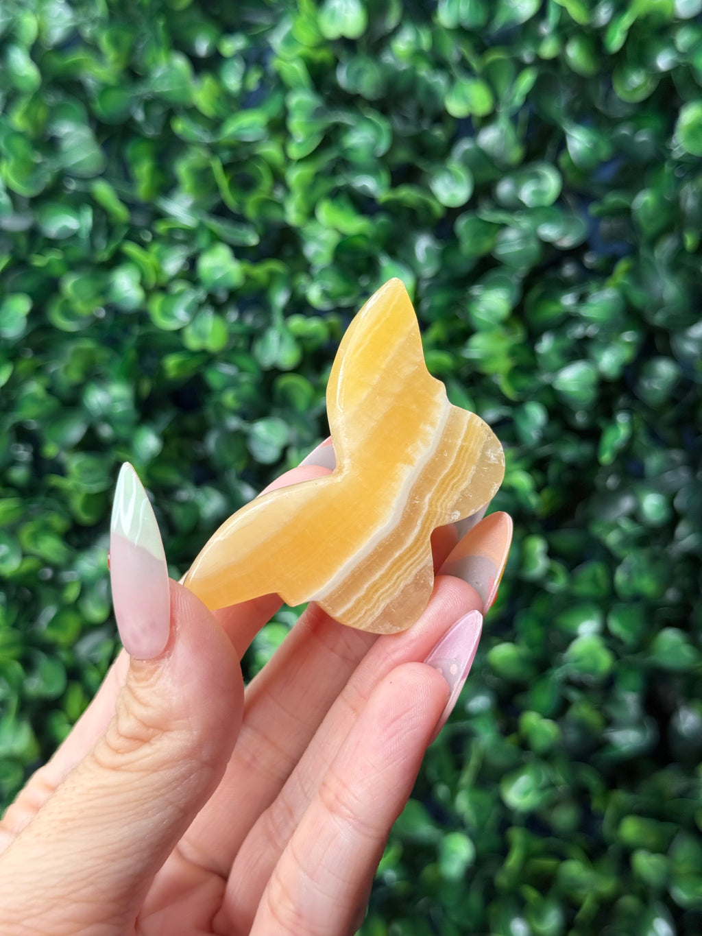 Orange Calcite Mini Butterfly Crystal Carvings - Pakistan