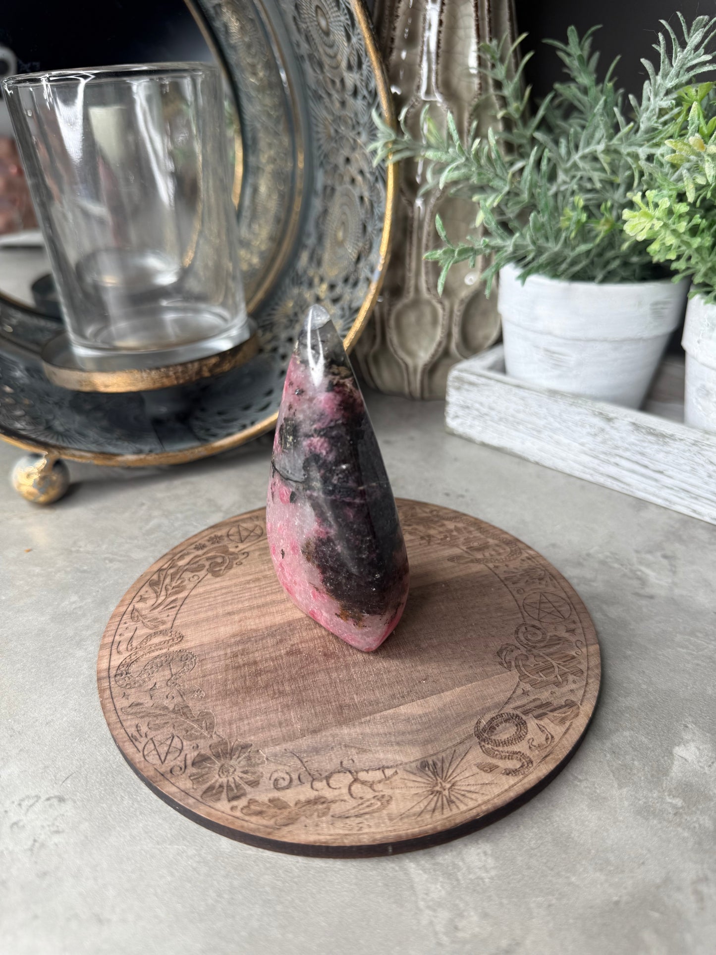 Icy Rhodonite (Sakura Rain) Teardrop