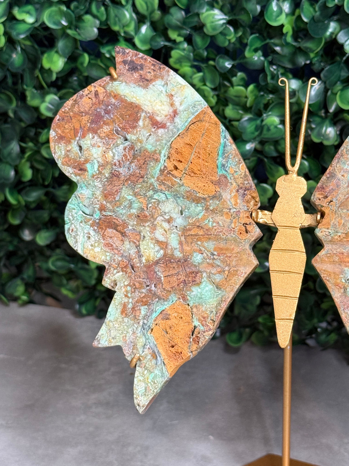 Smithsonite Butterfly Wings Crystal Carving - Indonesia