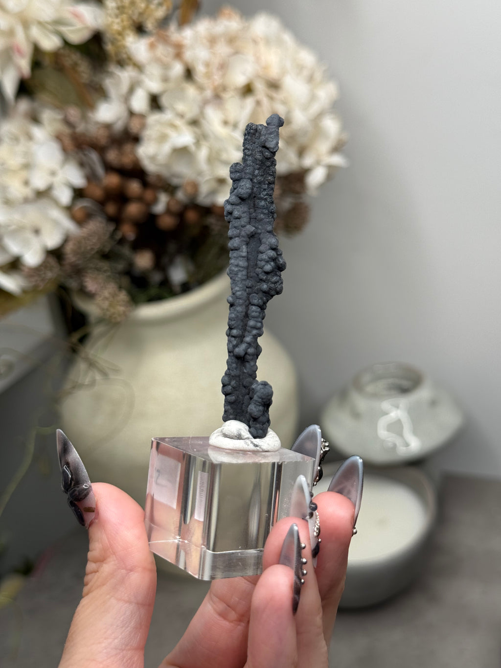 Goethite Stalactites with Calcite from Aouz, Er Rachidia Province, Morocco - A