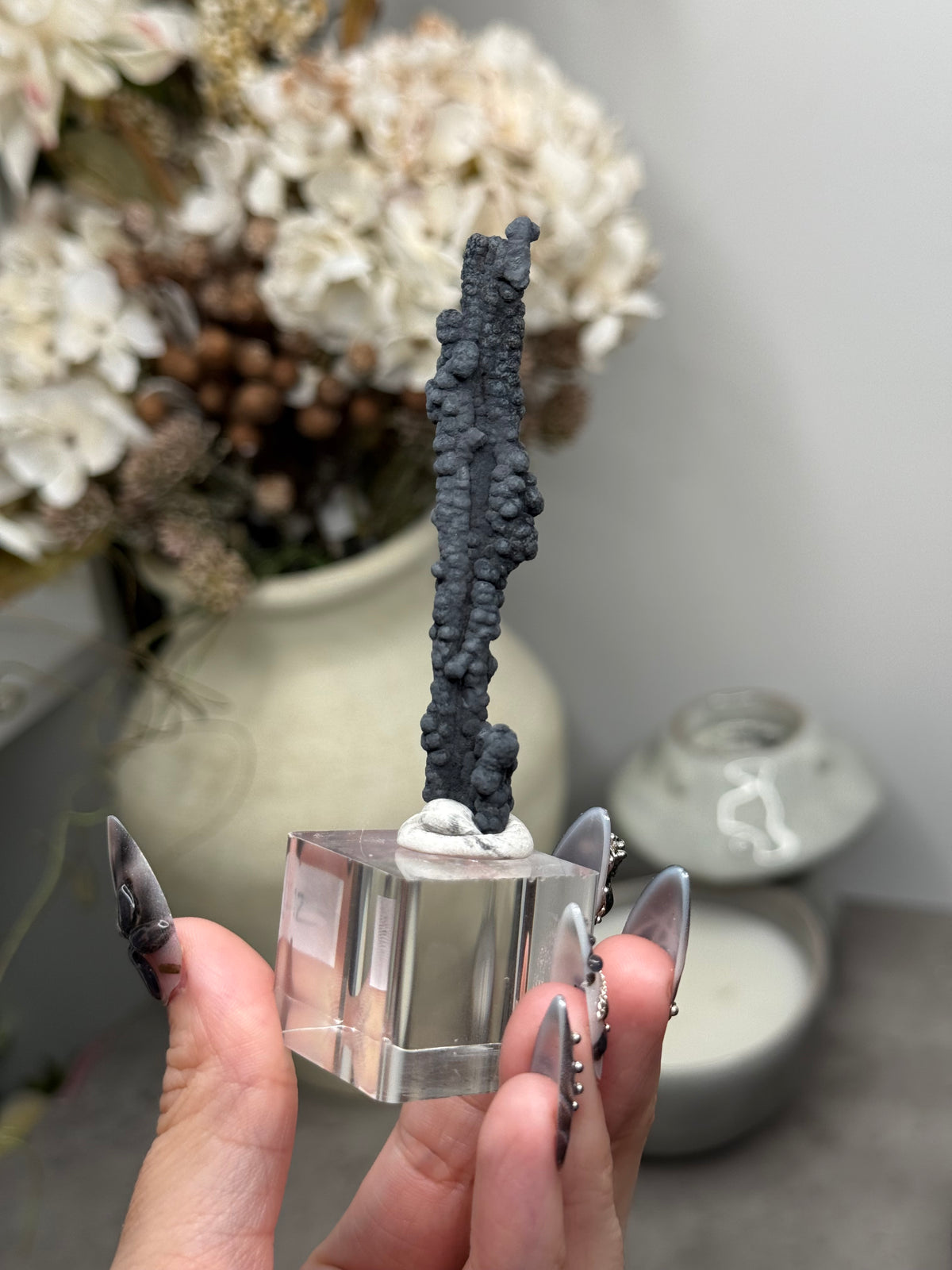Goethite Stalactites with Calcite from Aouz, Er Rachidia Province, Morocco - A