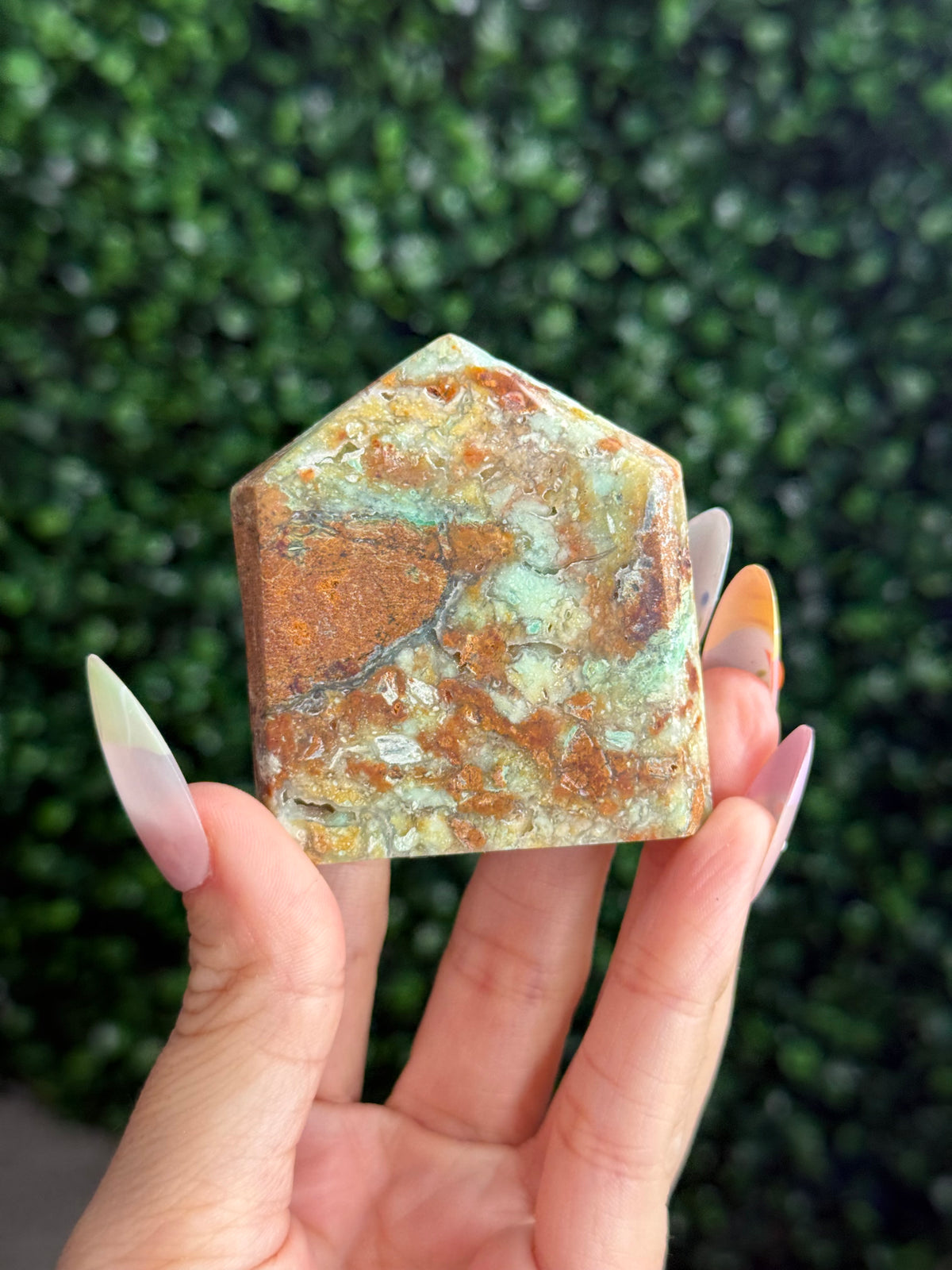 Smithsonite Domino Tower Crystal Carving - Indonesia - C