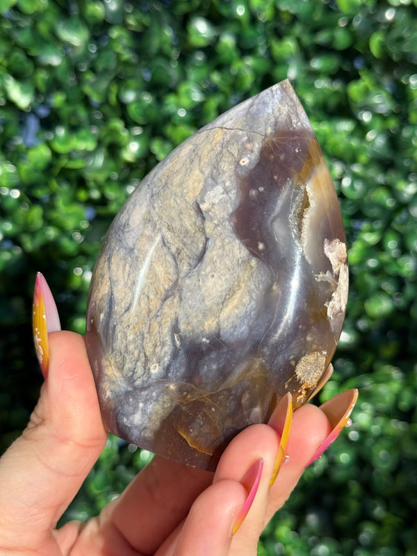 Purple Chalcedony Teardrops - Indonesia