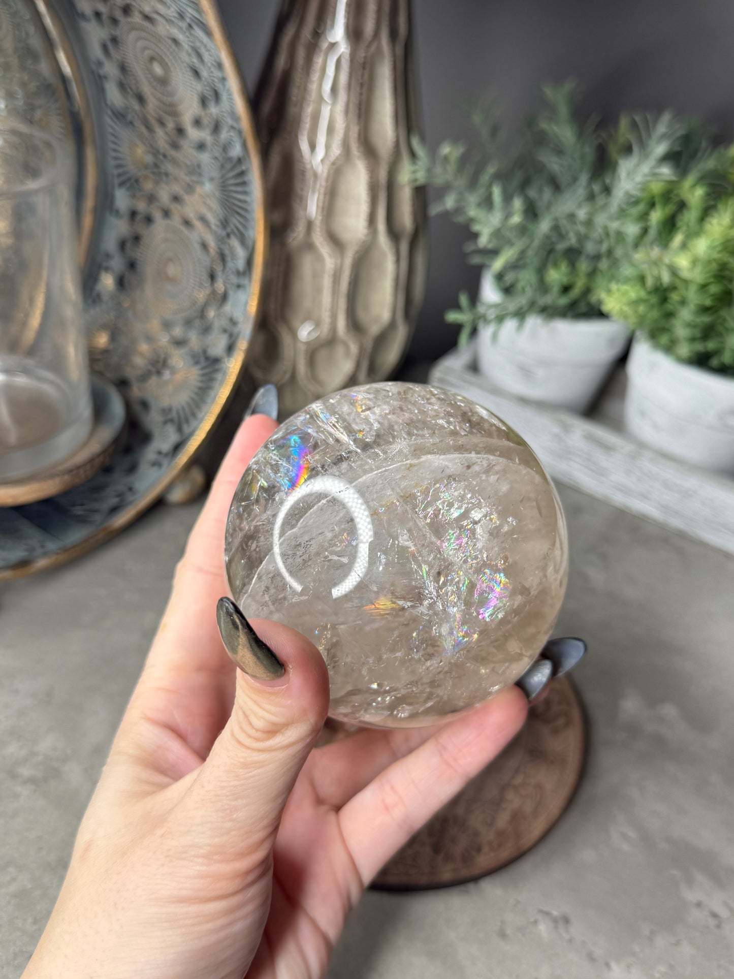 Large Smokey Quartz Sphere