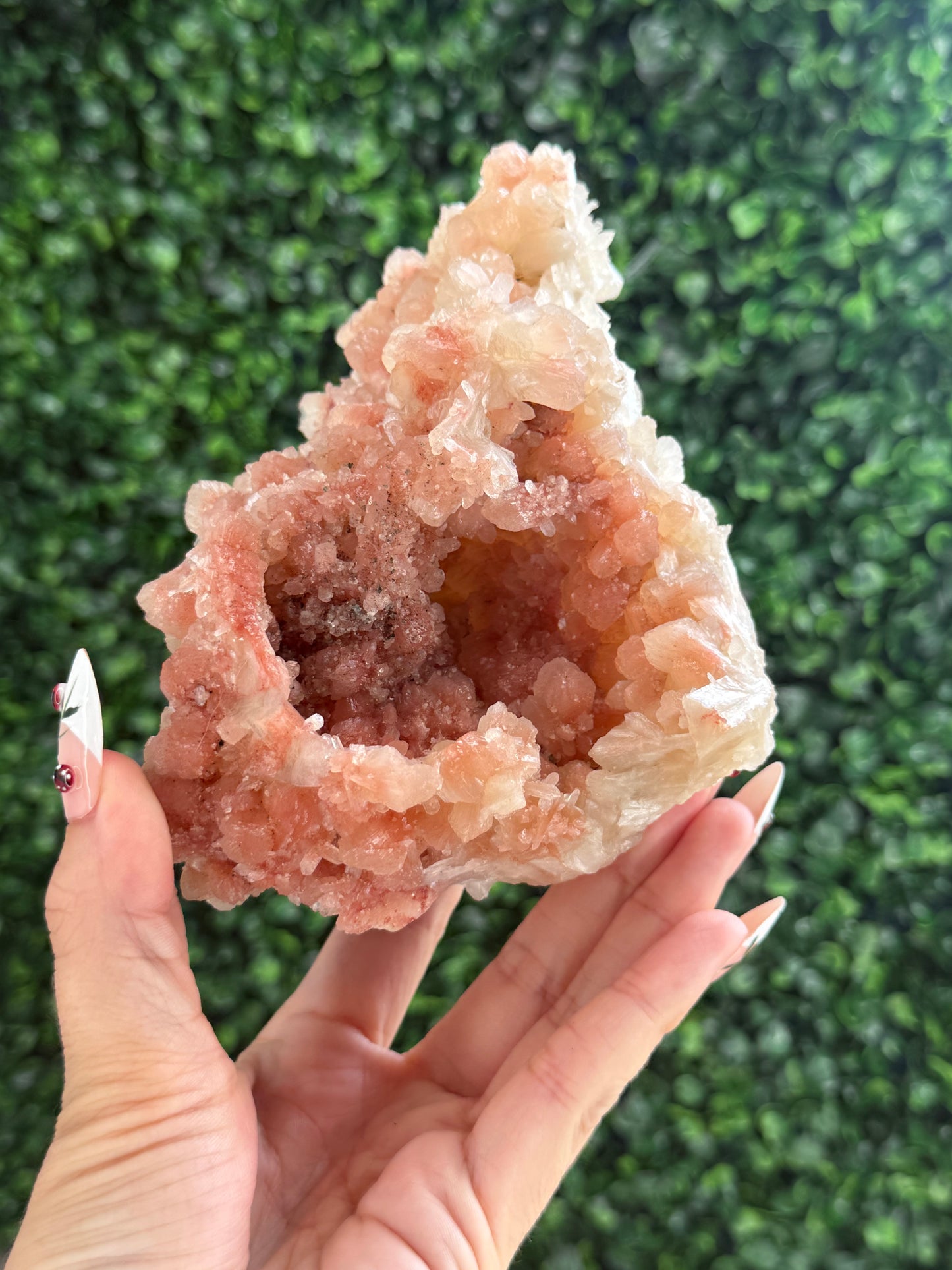 Stilbite with Hematite Dusting and Calcite - India - 624g