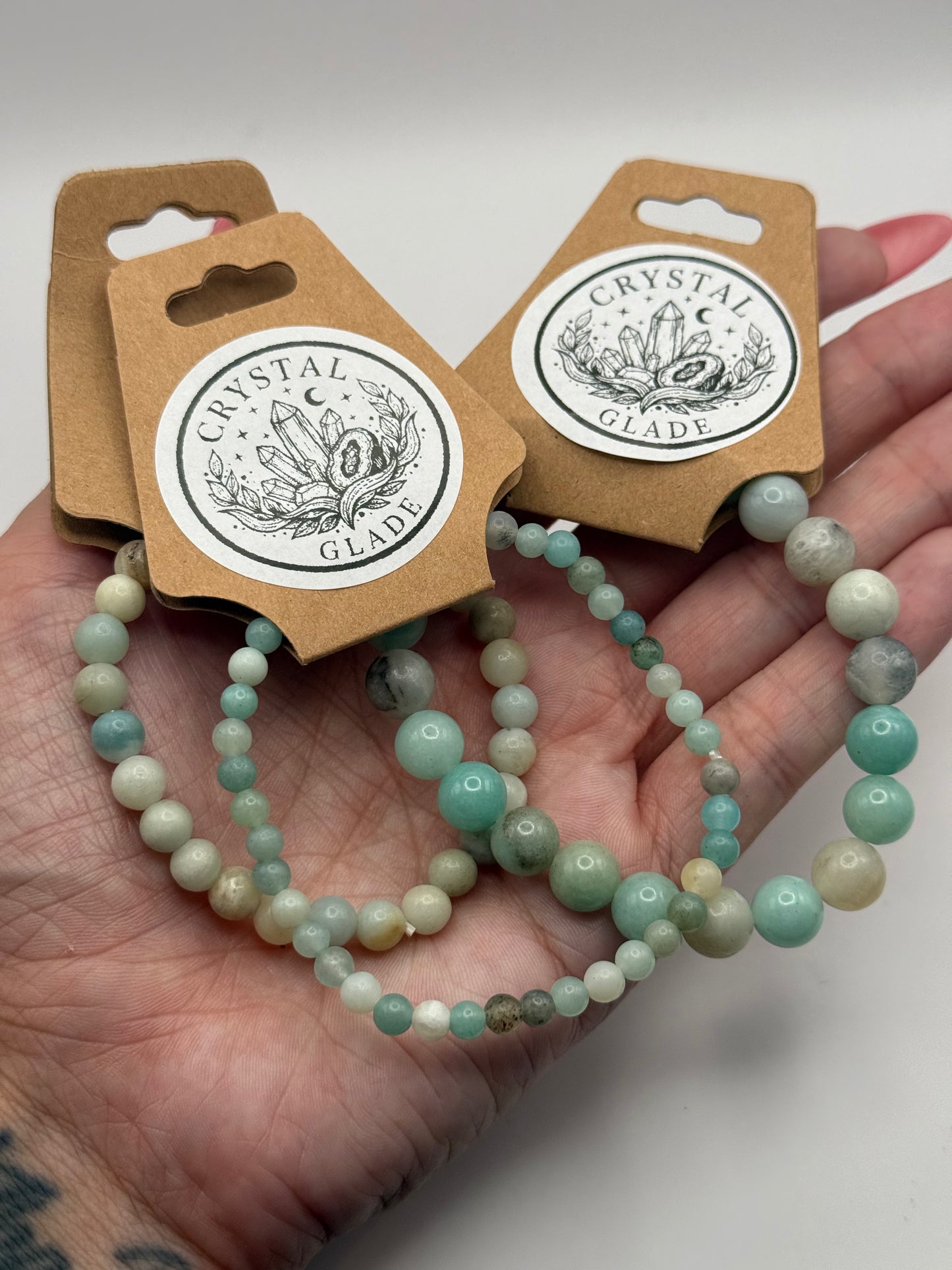 Amazonite Crystal Bracelets 4mm - 8mm