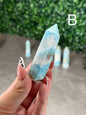 Larimar Crystal Tower Carving – Choose Your Piece (39g–81g)