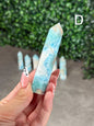 Larimar Crystal Tower Carving – Choose Your Piece (39g–81g)