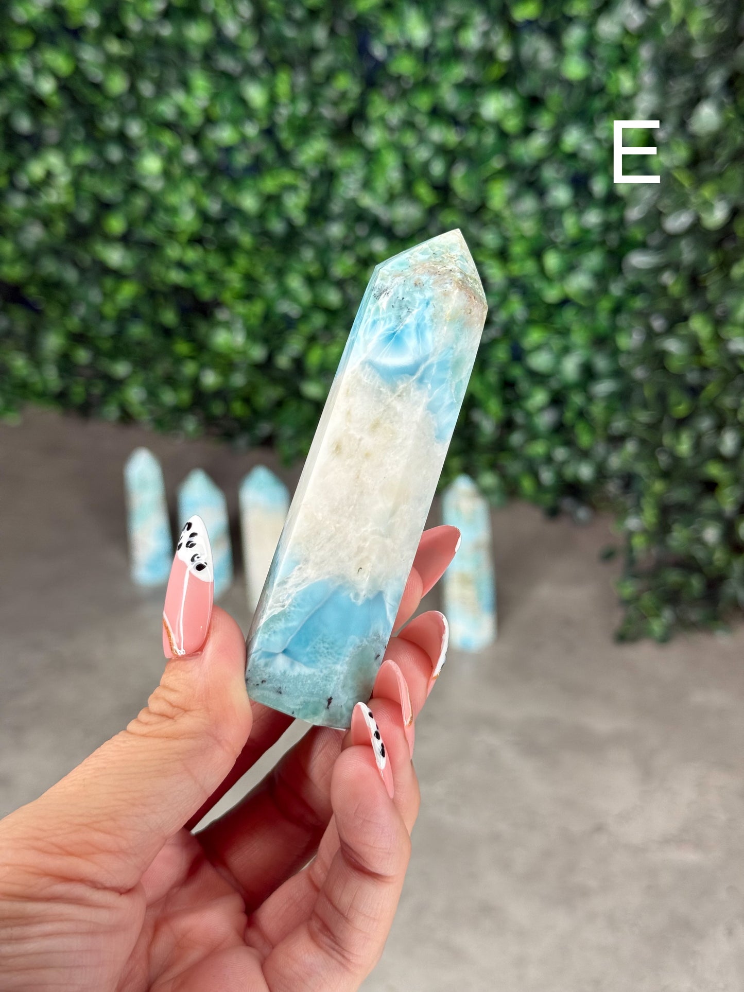 Larimar Crystal Tower Carving – Choose Your Piece (39g–81g)