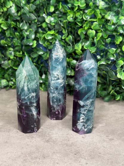 Feather Fluorite Crystal Towers