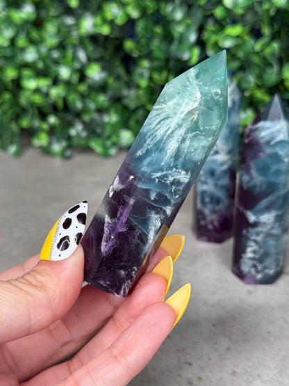 Feather Fluorite Crystal Towers