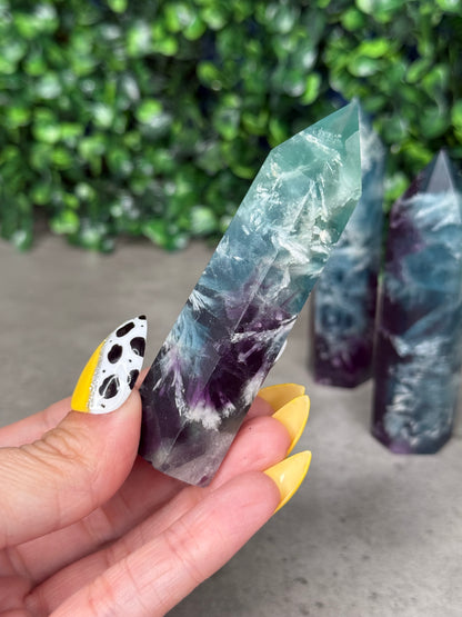 Feather Fluorite Crystal Towers