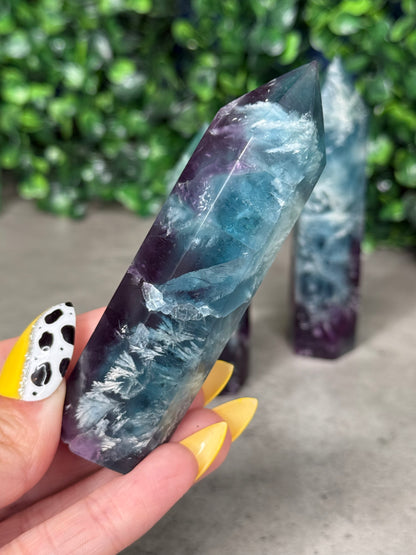 Feather Fluorite Crystal Towers