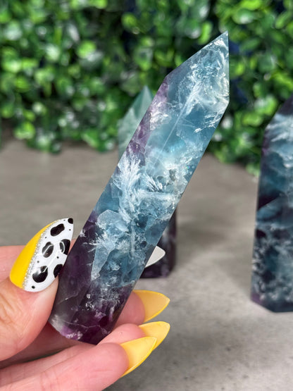 Feather Fluorite Crystal Towers