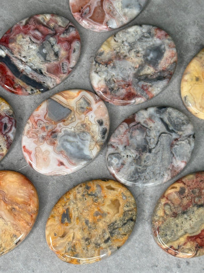 Crazy Lace Agate Flat Palmstones