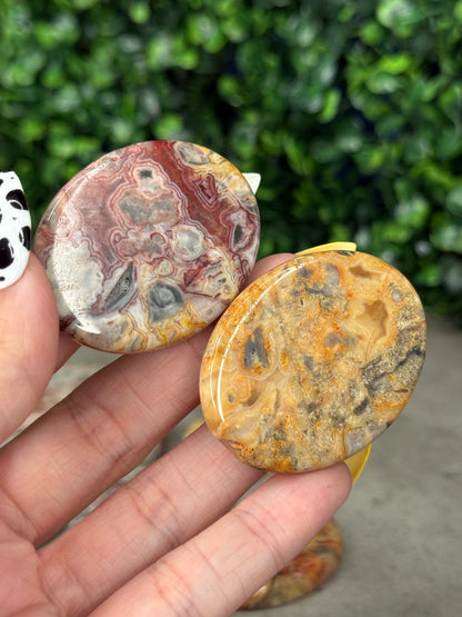 Crazy Lace Agate Flat Palmstones