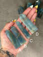 Lemurian Aquatine Calcite Blue Onyx Crystal Towers