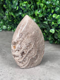 Chocolate Ocean Jasper Druzy Crystal Teardrop - Indonesia