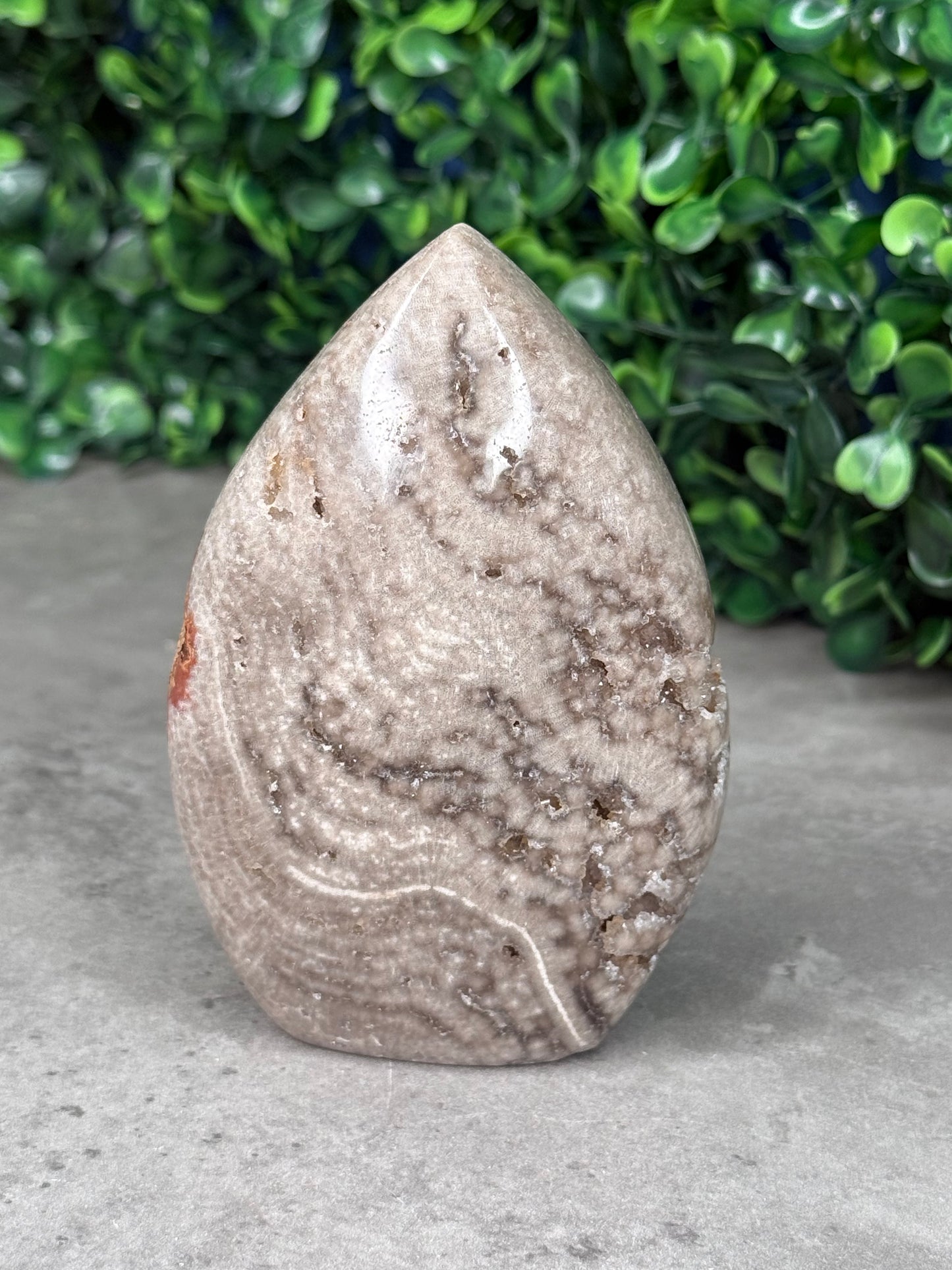 Chocolate Ocean Jasper Druzy Crystal Teardrop - Indonesia