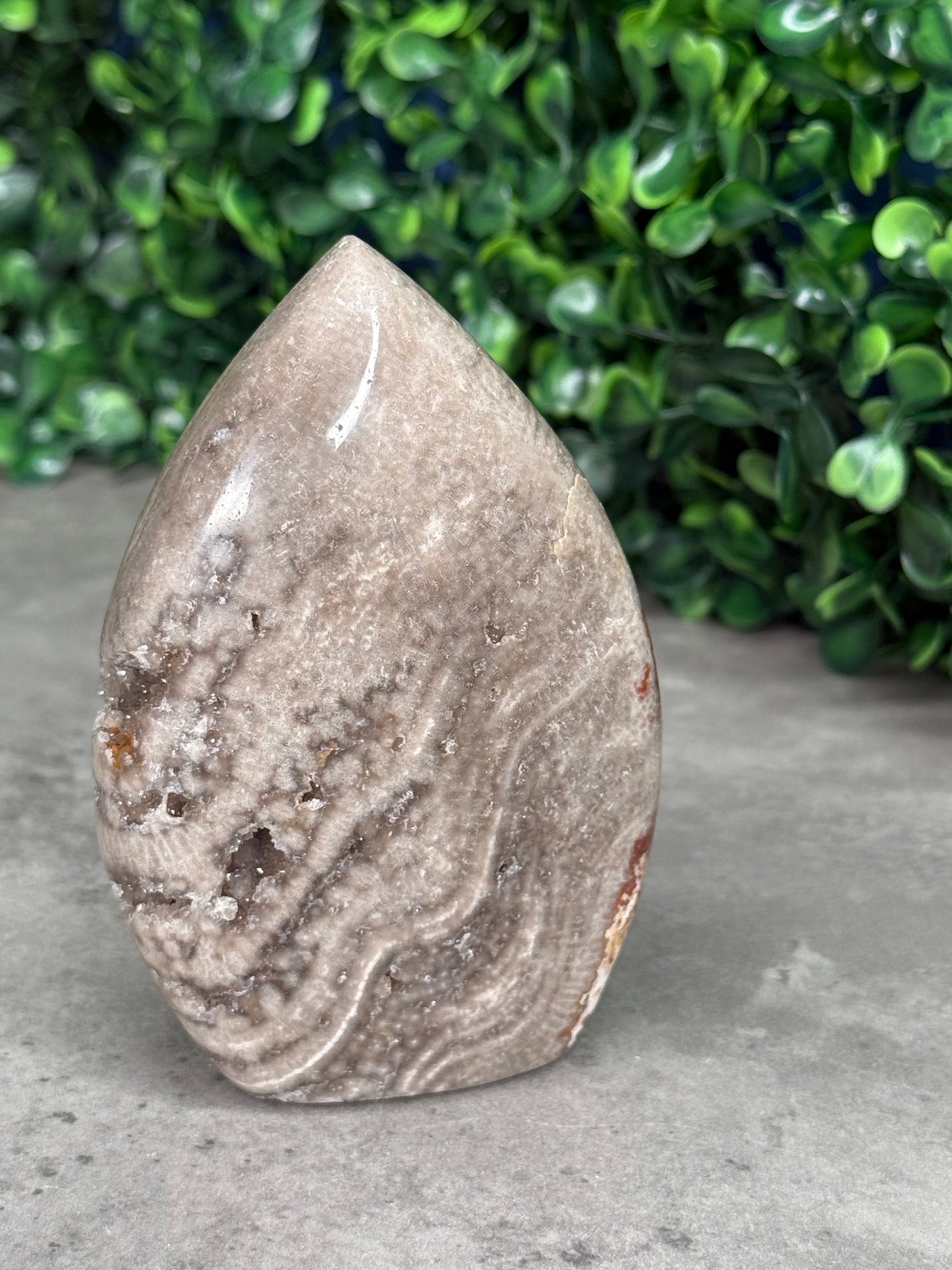 Chocolate Ocean Jasper Druzy Crystal Teardrop - Indonesia
