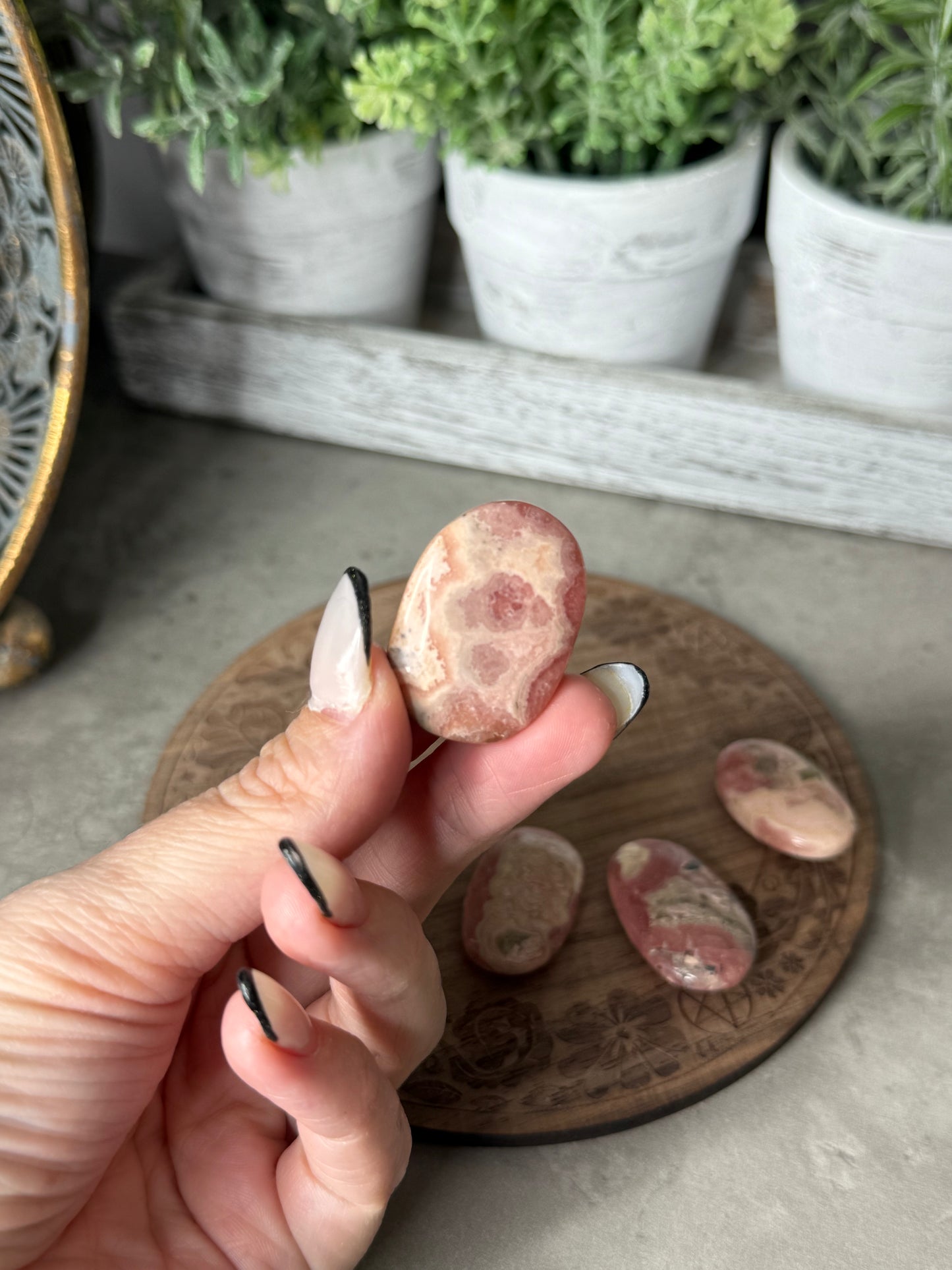 Rhodochrosite Hearts and Palms