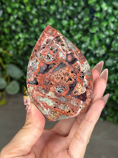 Red Marcasite Teardrop A