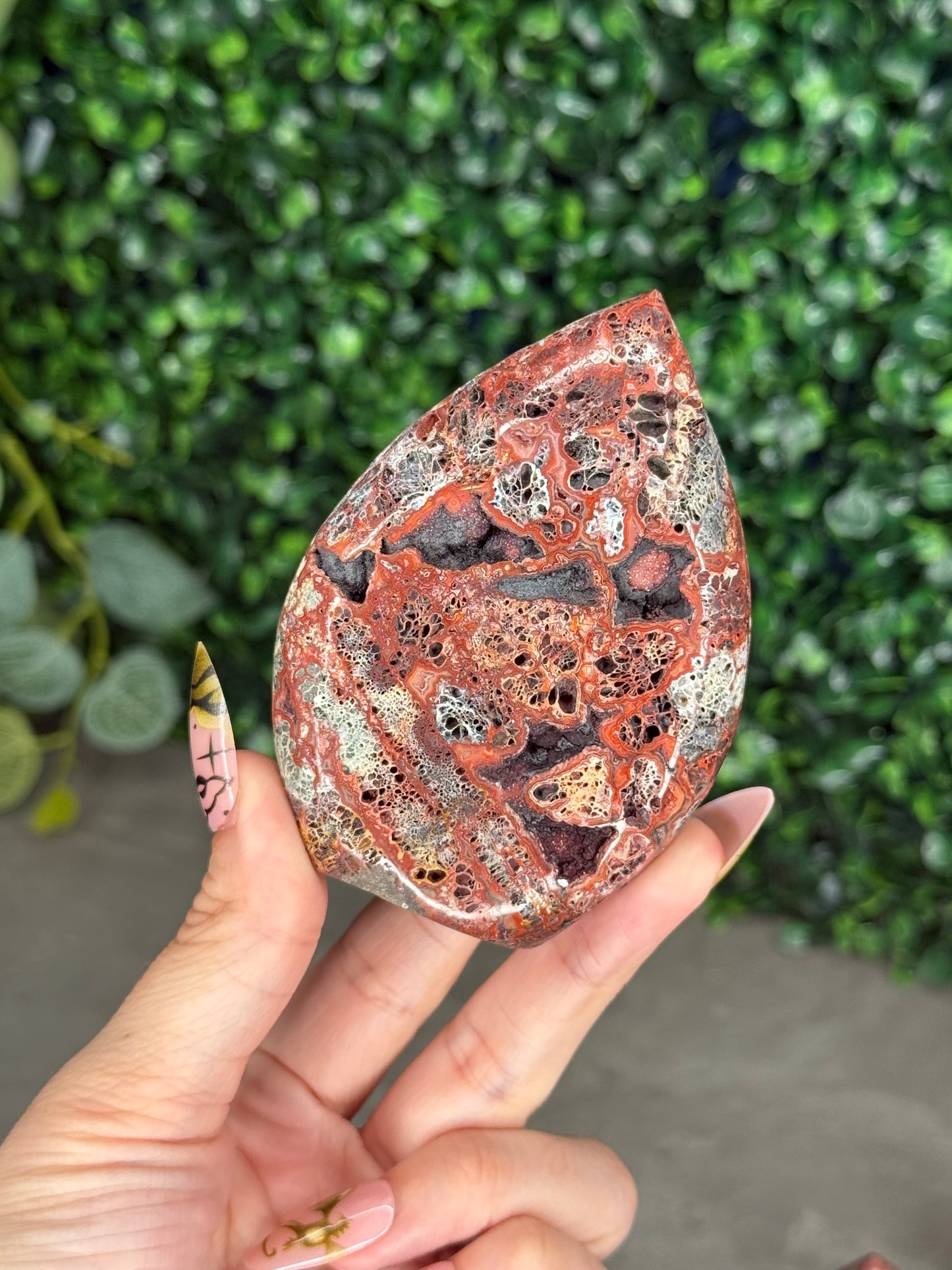 Red Marcasite Teardrop A