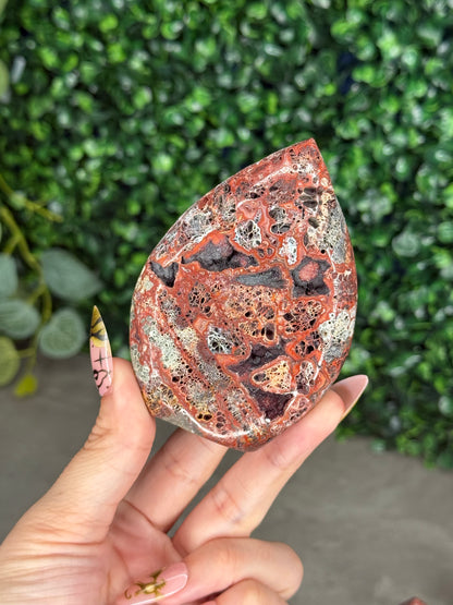 Red Marcasite Teardrop A