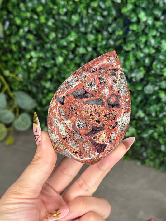 Red Marcasite Teardrop A