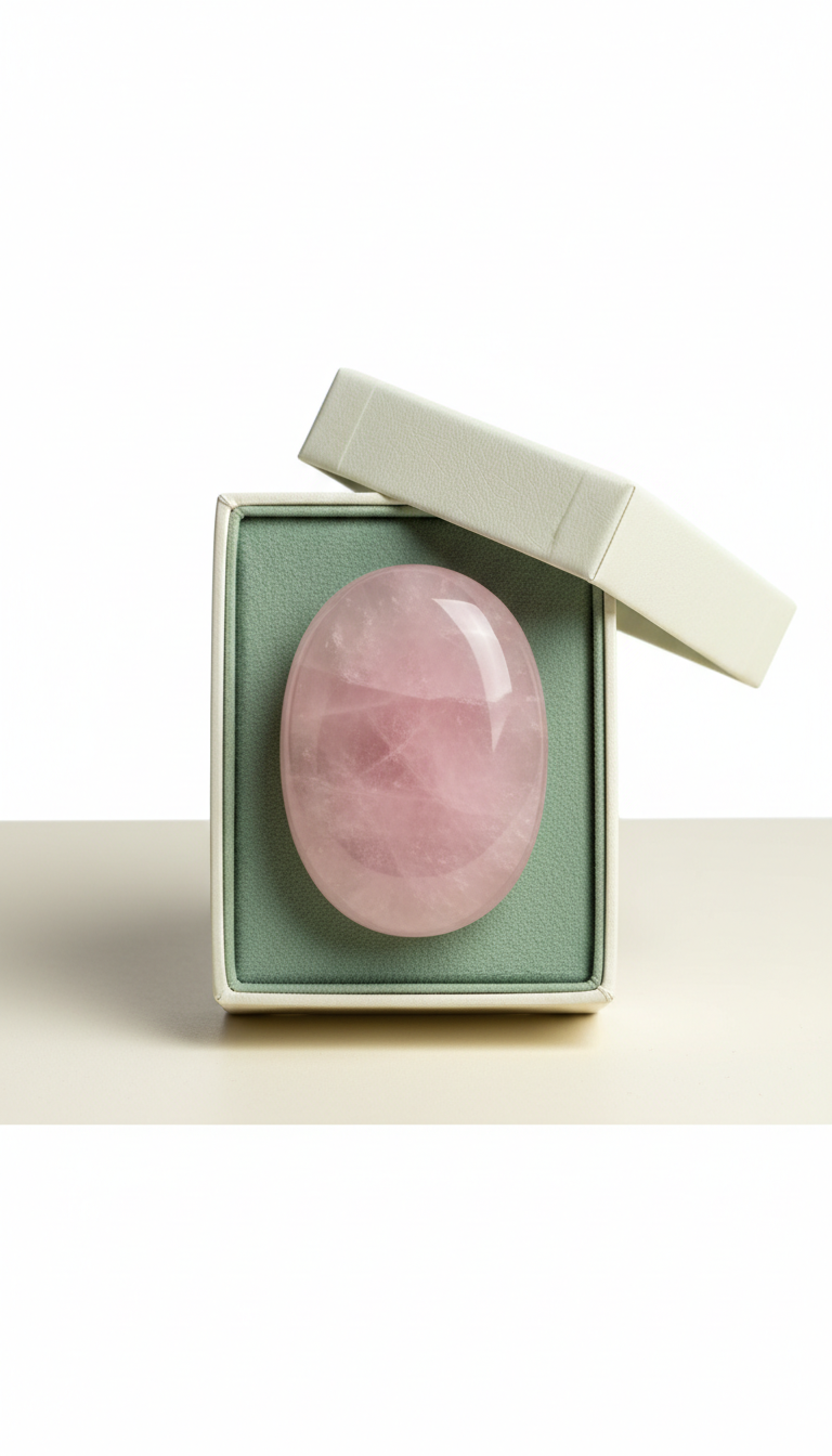 Rose Quartz Palm Stone
